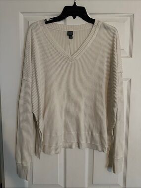 Super soft Ribbed Long-Sleeve Top - Cream